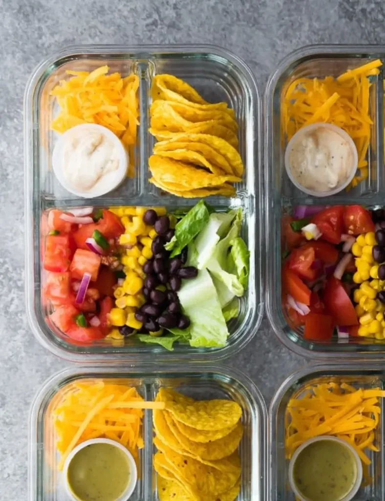 No Cook Taco Salad Bento Box Recipe. Bento Box Lunch Ideas