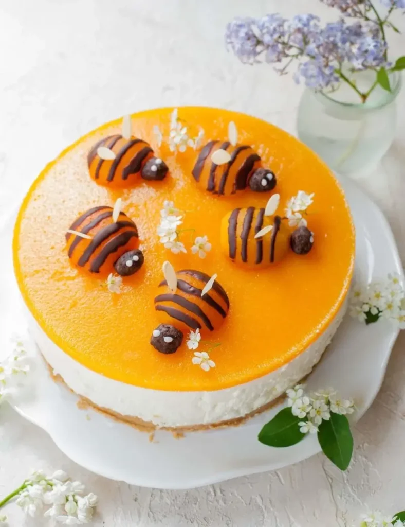 No-bake Greek yogurt cheesecake with apricot mousse. Apricot Dessert Recipes