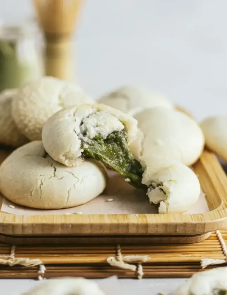Vegan Matcha Mochi Cookies