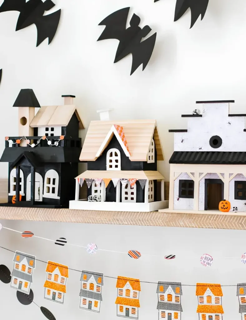 diy halloween village display ideas