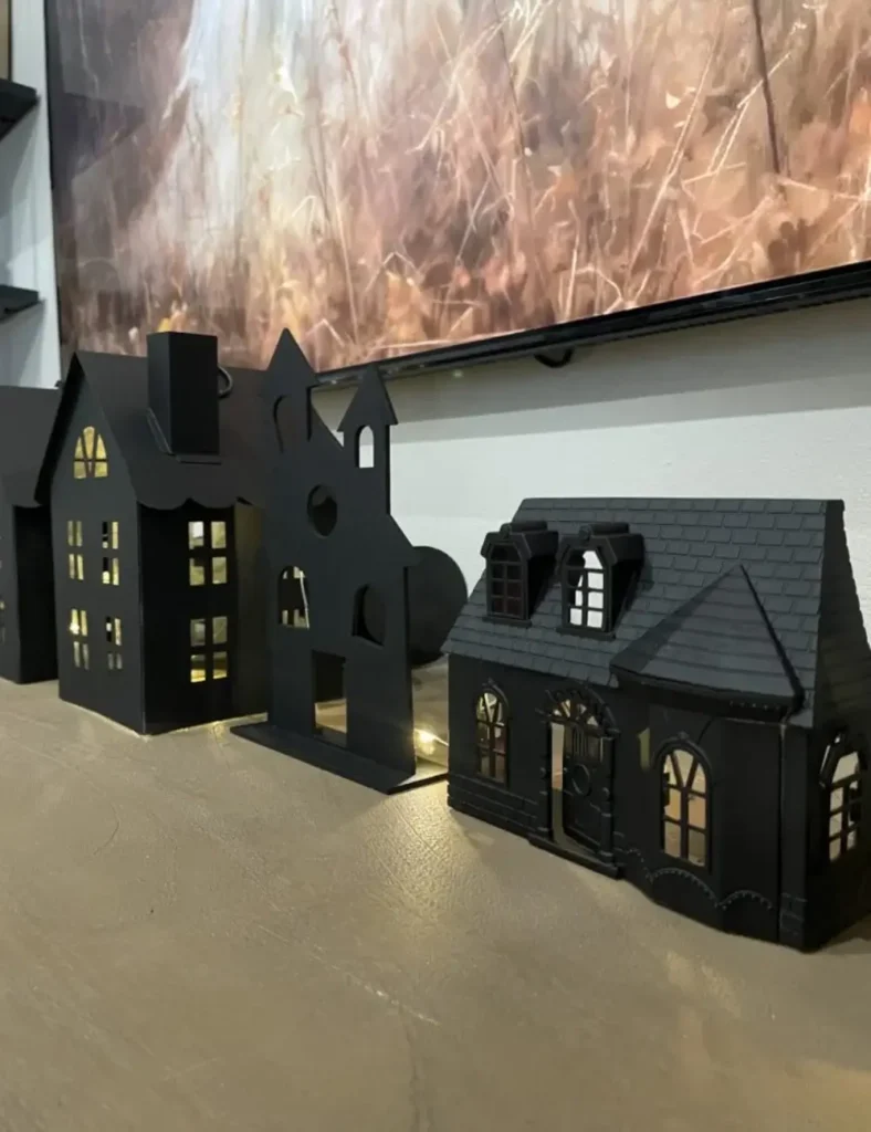 diy halloween village display ideas