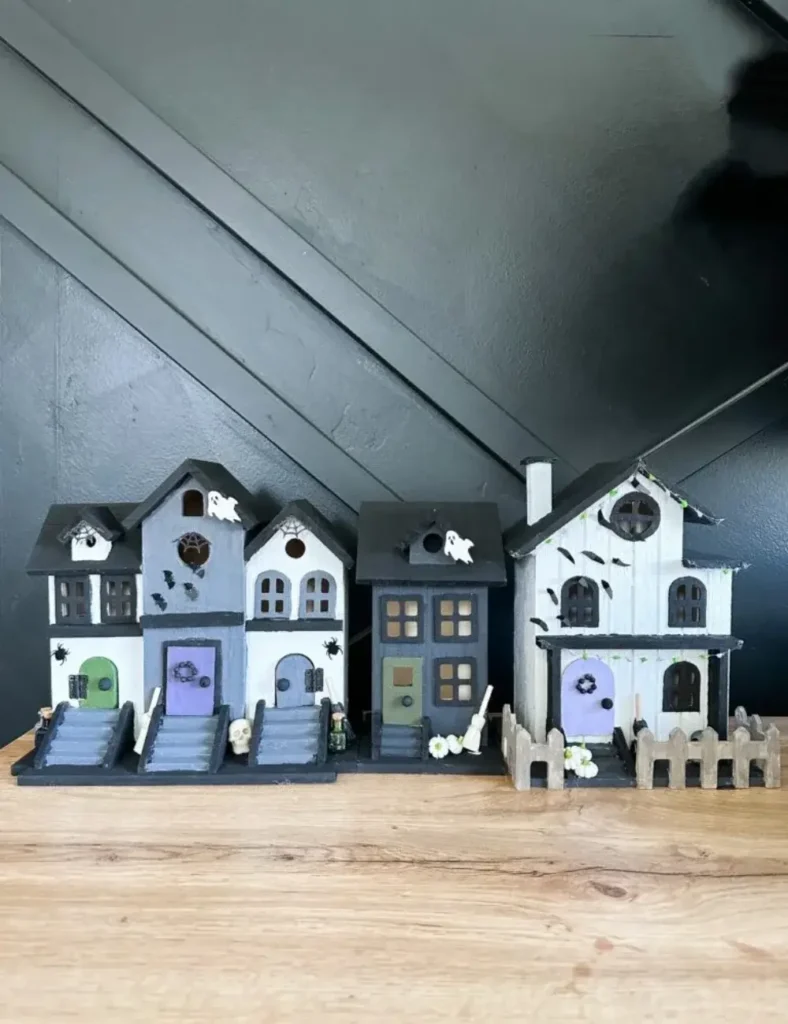 diy halloween village display ideas
