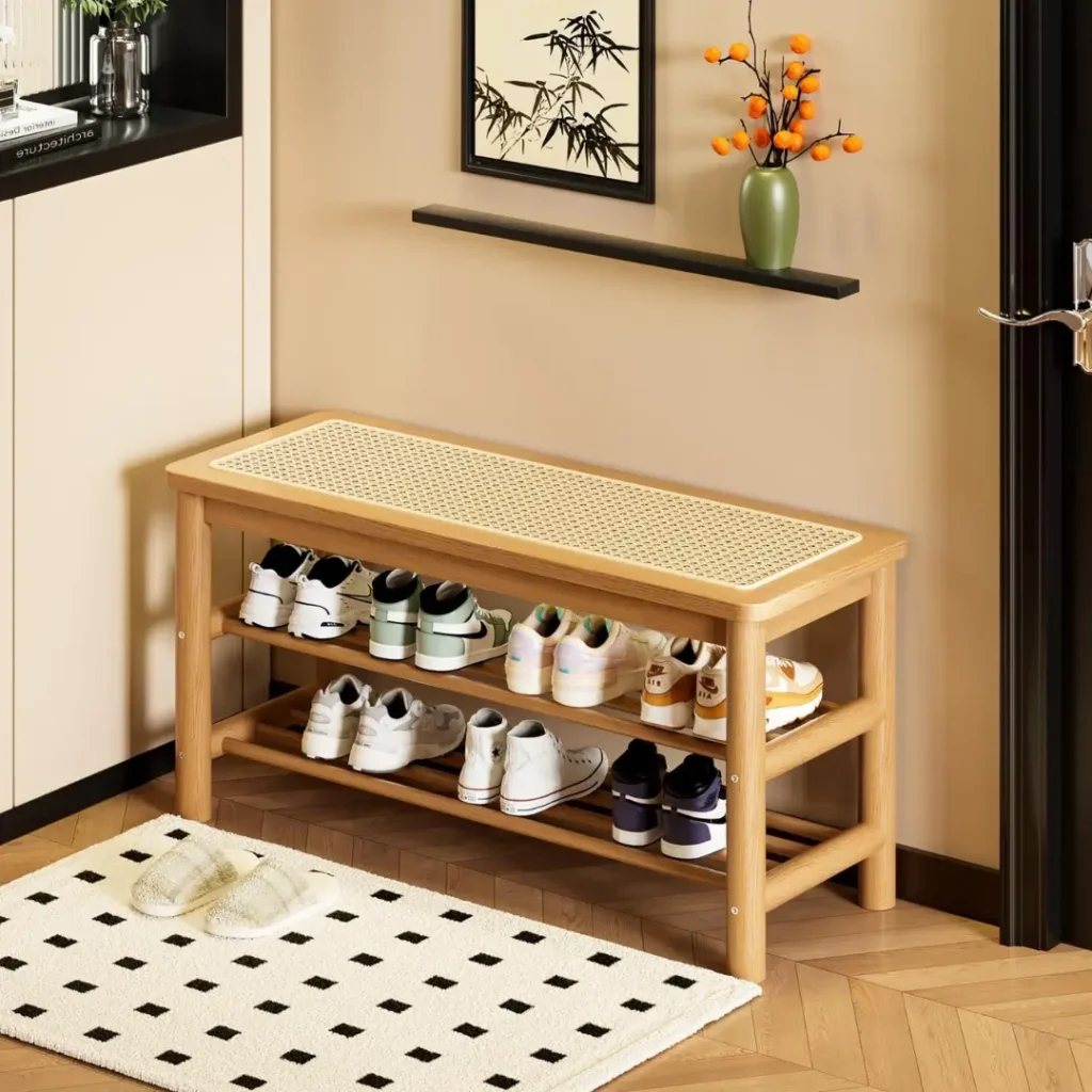 Bamboo Shoe Bench