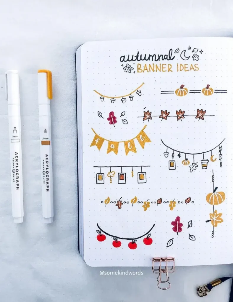 Fall Bullet Journal Ideas