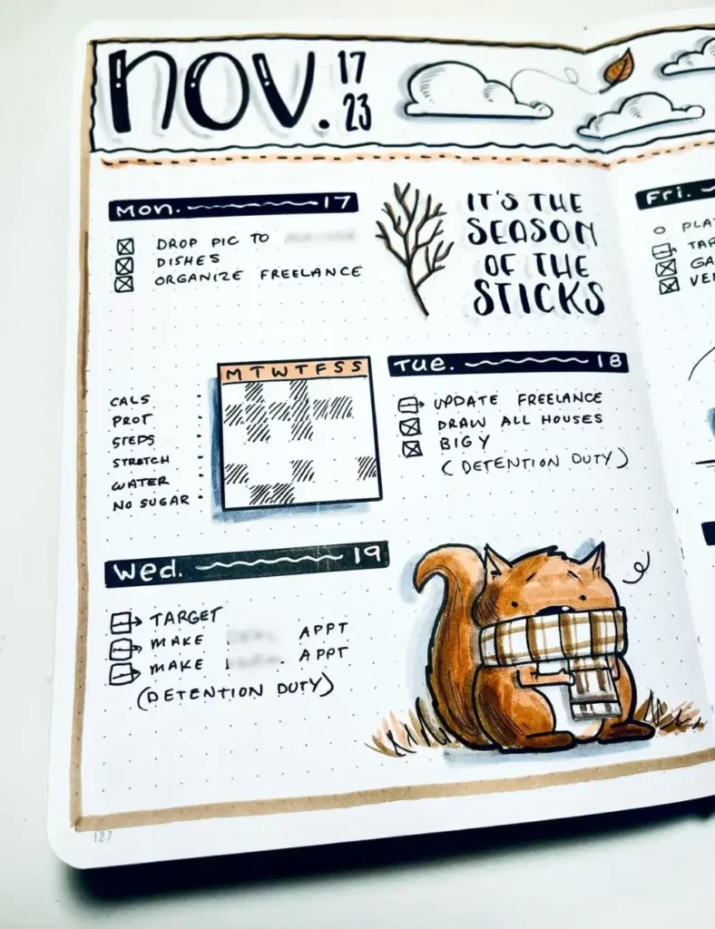 Fall Bullet Journal Ideas