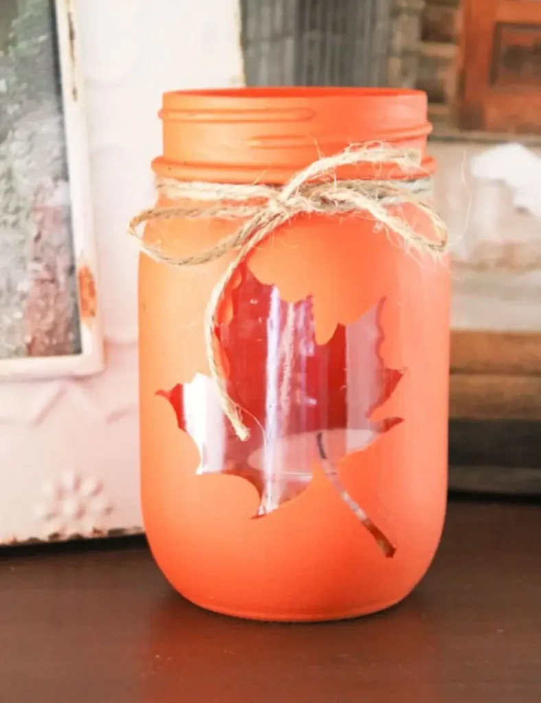 Mason Jar Fall Luminary. DIY Fall Mason Jar Crafts