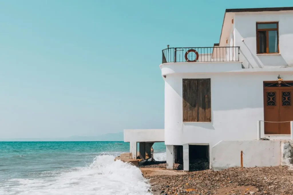 Seaside Mediterranean House on Rocky Beach. beach house names