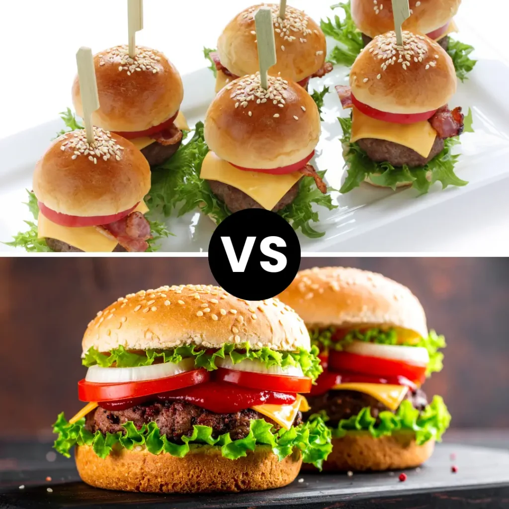 Sliders vs Full-Size Burgers