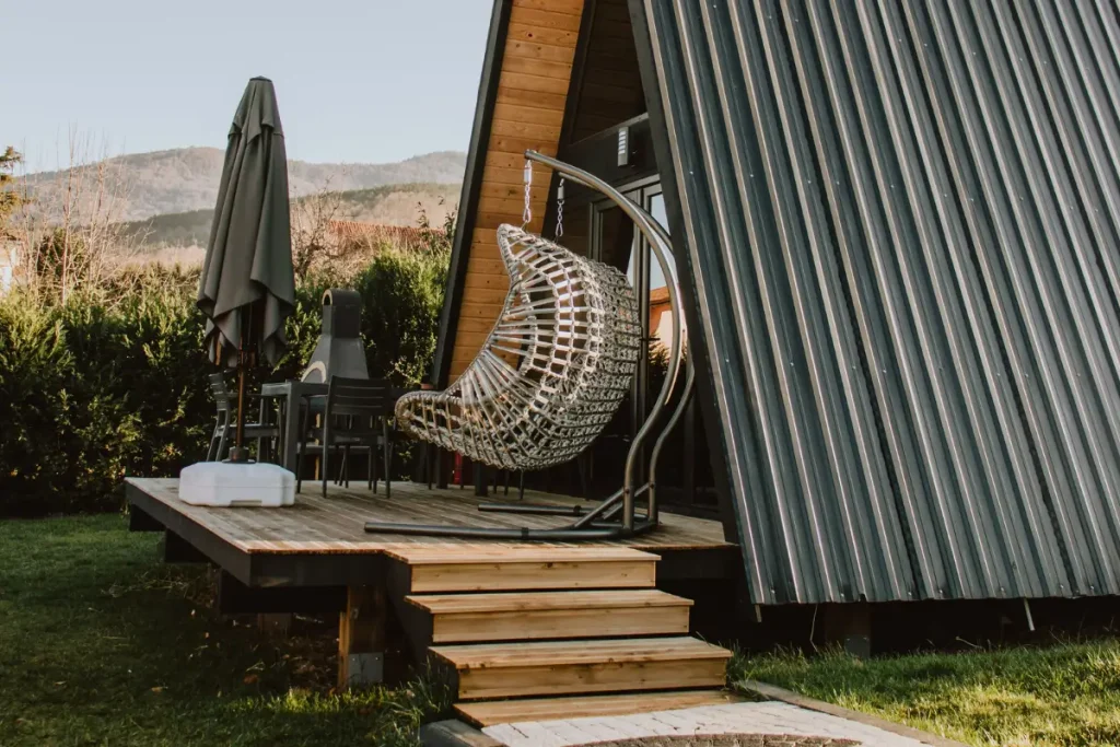 Beautiful A-frame cabin with modern design located in Sapanca, Türkiye. airbnb name ideas