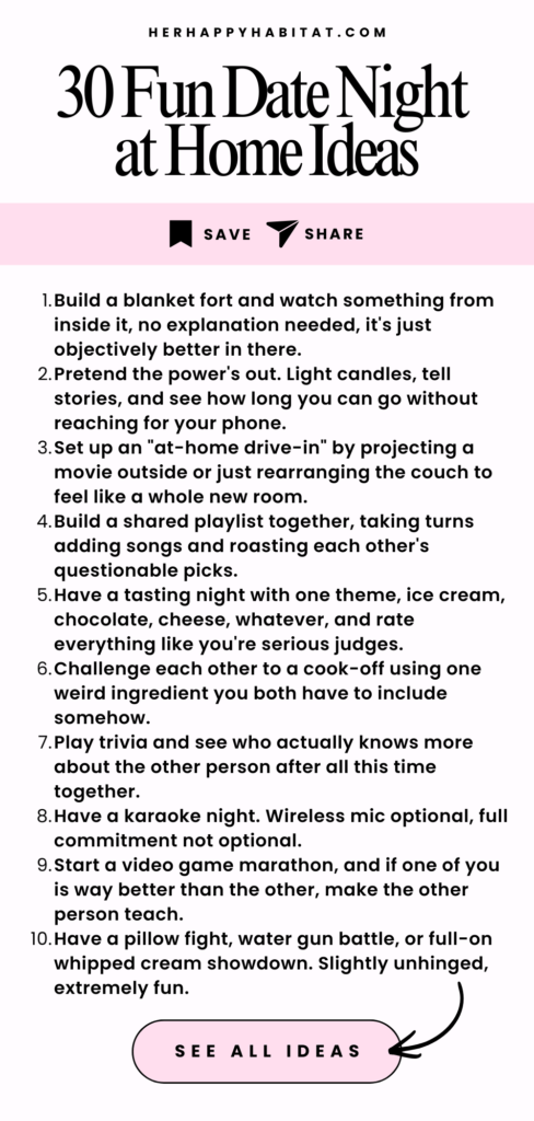 Fun Date Night at Home Ideas
