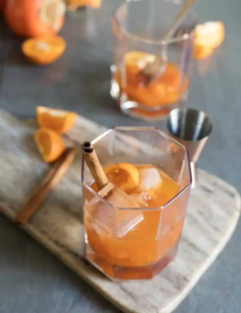 Spiced Persimmon Old Fashioned Cocktail