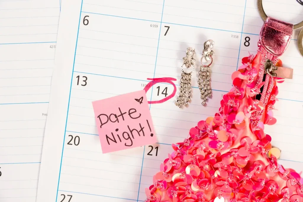 reminder for date night on a calend
